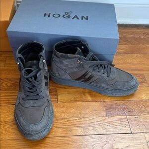 Hogan Men's High-Top Sneakers in Charcoal Gray